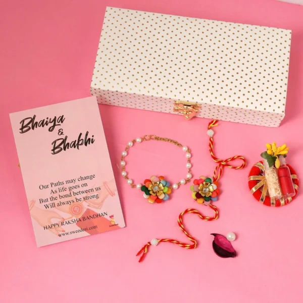 Bandhan Flower Rakhi Set - Image 2