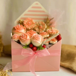 Scented Soy Wax Flower Envelope Bouquet