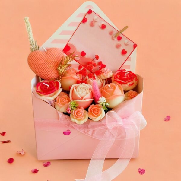 Scented Soy Wax Flower Envelope Bouquet - Image 2